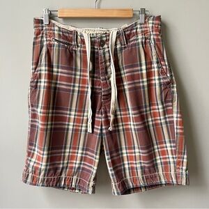 Vintage Y2K Abercrombie & Fitch Shorts Men's‎ 32 Plaid Cotton Preppy College